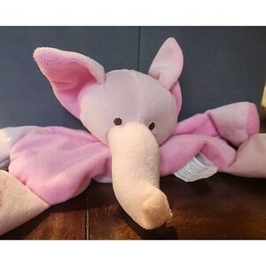 Pink Calplush Lovey Elephant Plush Crinkle Squeaky 2016 Blanket